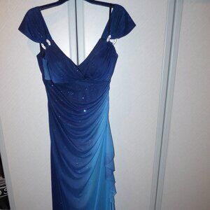 Laura shades of Blue full length evening dress - sz 14